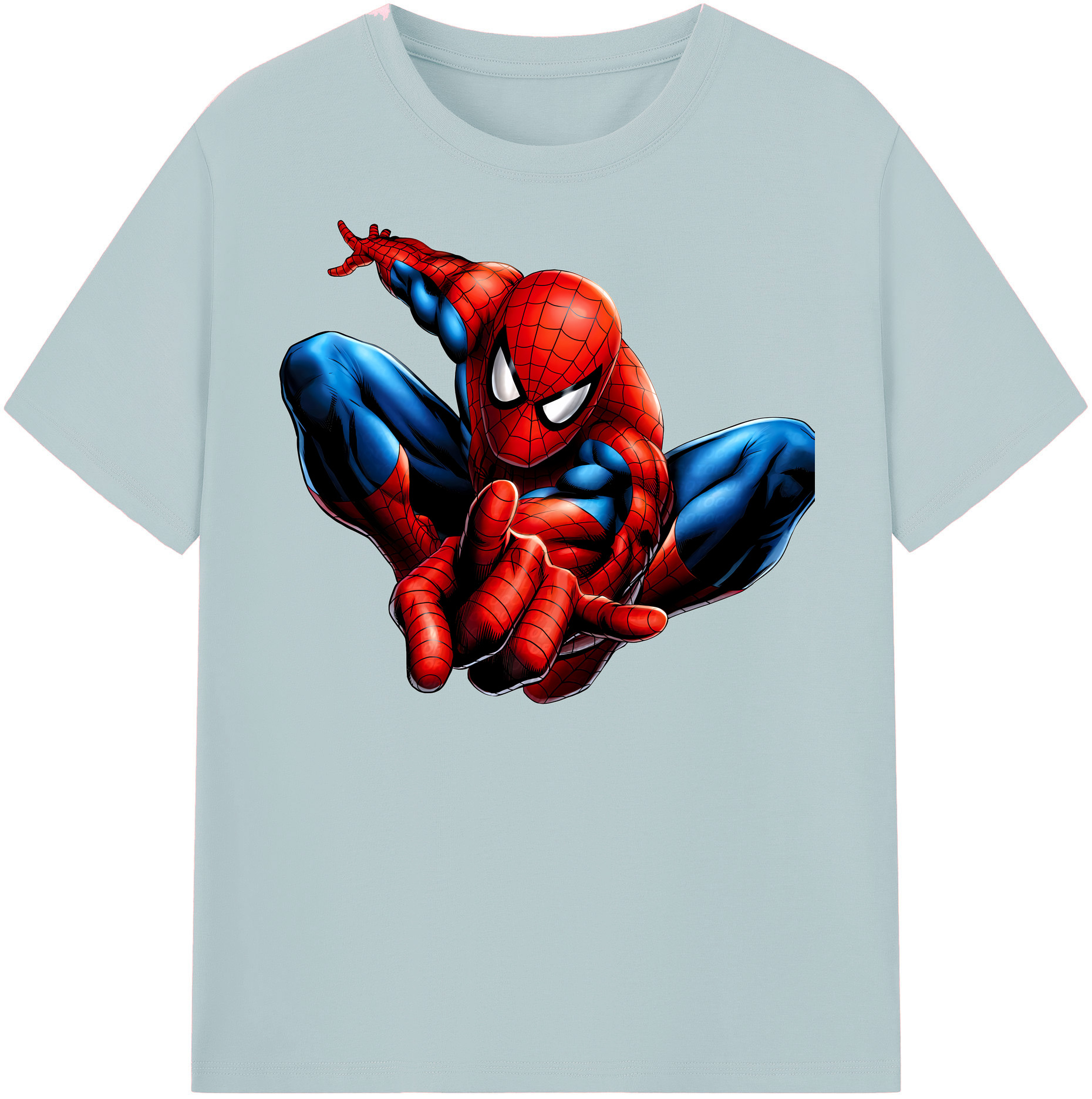 （画像用） Spider Man スパイダーマン 綿100％半袖Tシャツ（フロントプリント）